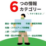 独立・起業これだけは情報収集しよう６つのカテゴリー